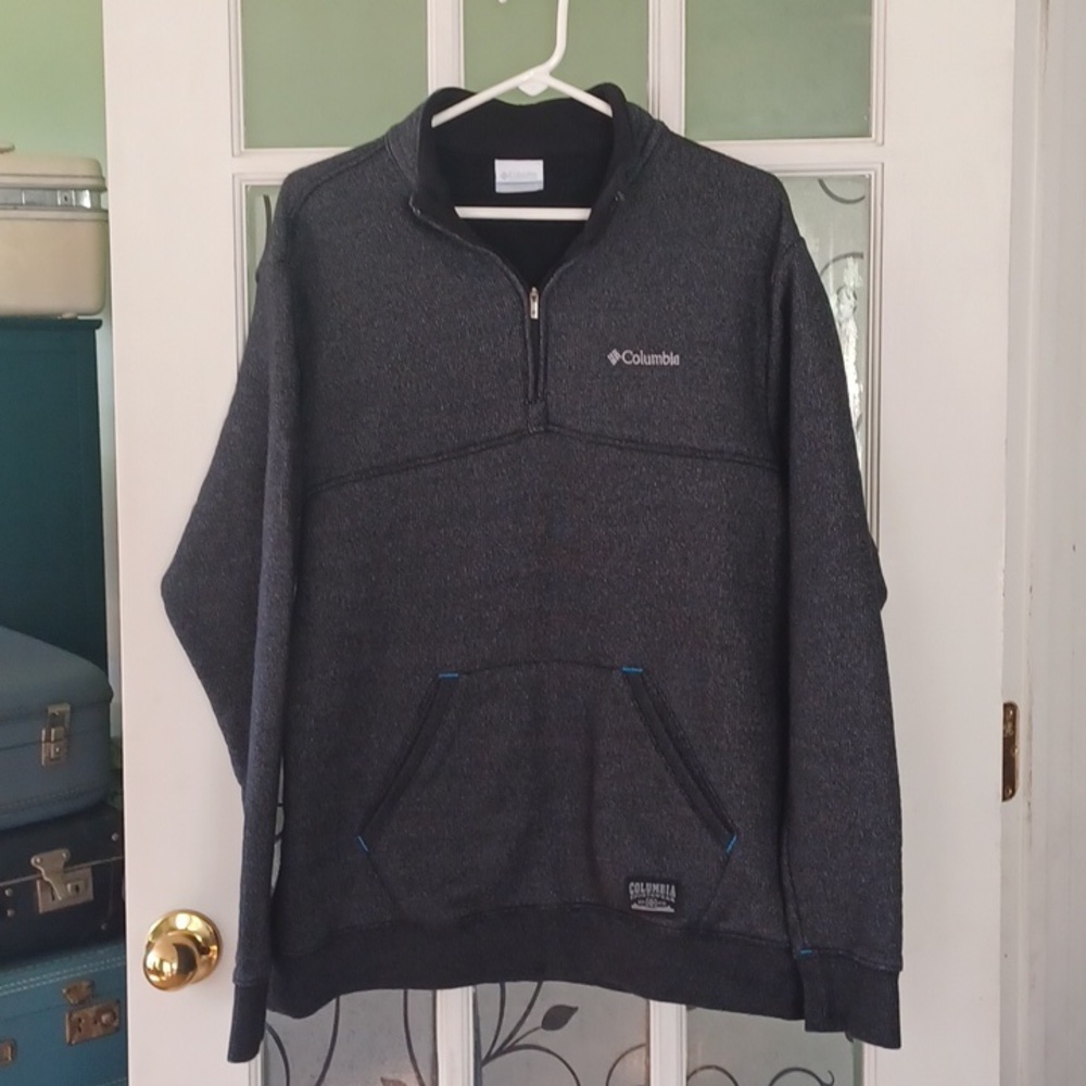 Columbia sports wear men's size large black pull over shirt